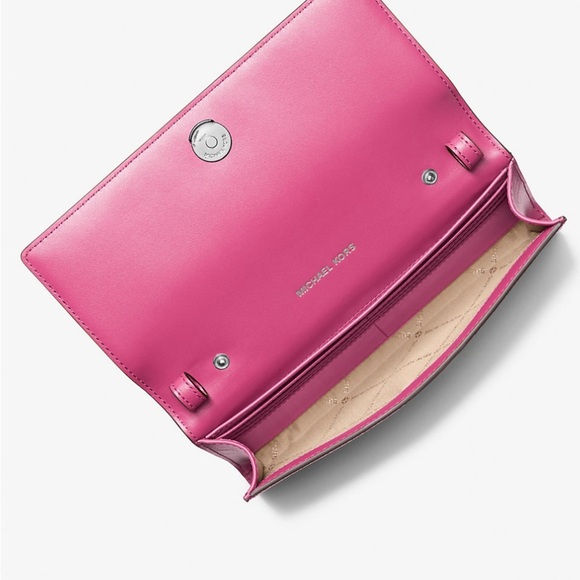 Michael By Michael Kors Fuchsia Leather Clutch - Picture 2 of 4